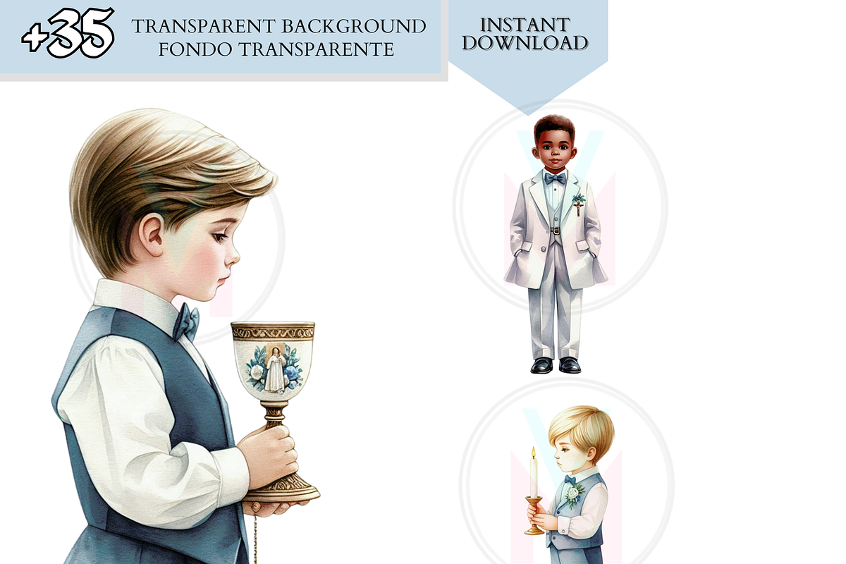 First Communion, Christian Clipart, a Person Illustration by VM PARTYS  BY TAIRUMA (Photo 9 of 10)