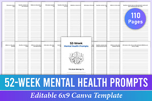 52-Week Mental Health Prompts KDP