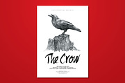 Crow Classic Hand Drawn Horror Flyer, a Flyer Template by ashenterprise (Thumbnail 1 of 2)