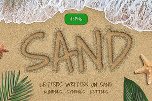 Beach Sand Letters & Numbers Pack