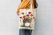 Spring Flower Bucket Sublimation Cli, an Illustration by CreationArt (Thumbnail 2 of 7)
