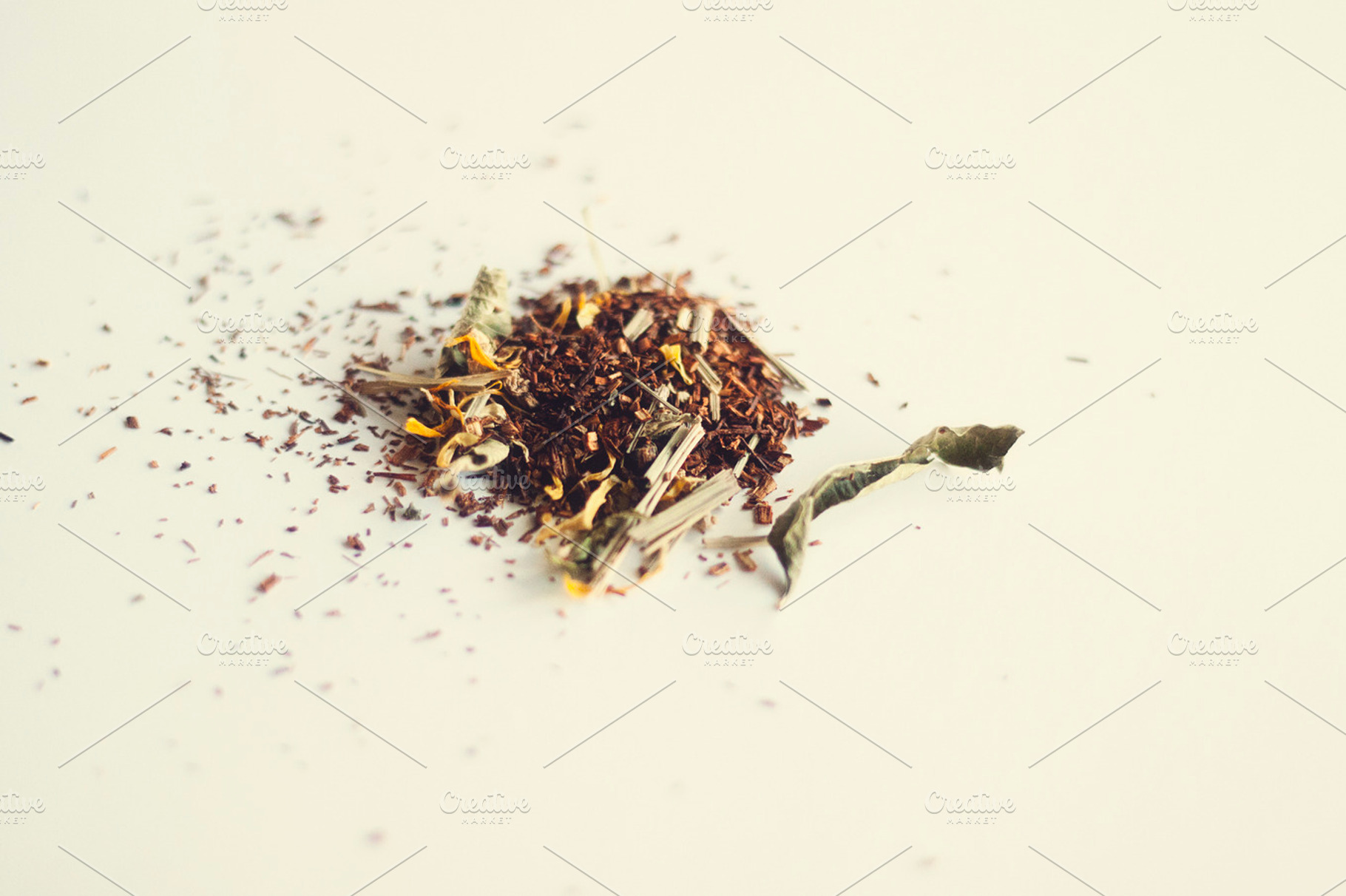 Dry Tea Leaves Stock Photograph