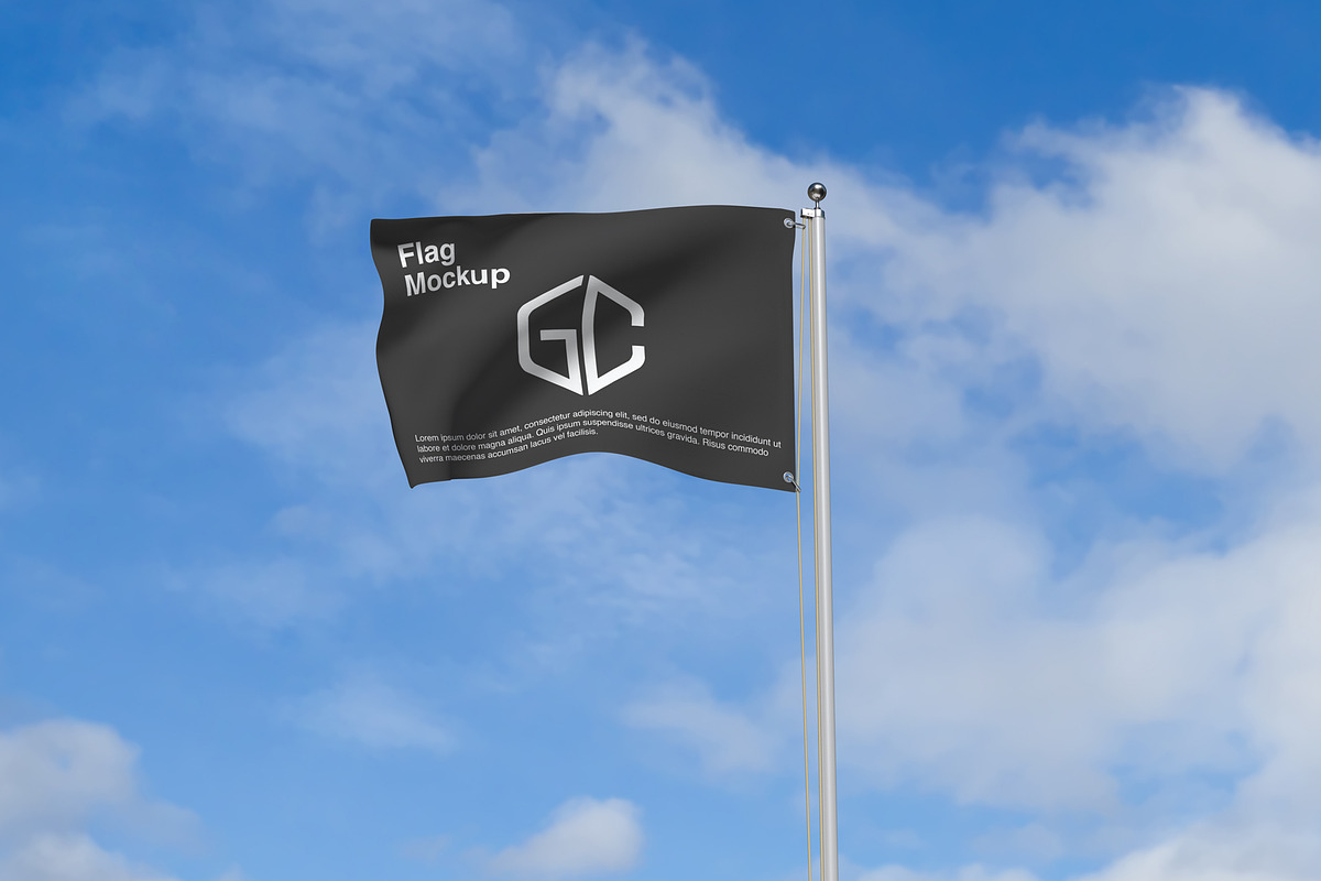 Flag Mockups, an Advertising Mockup by graphiccrew (Photo 3 of 12)