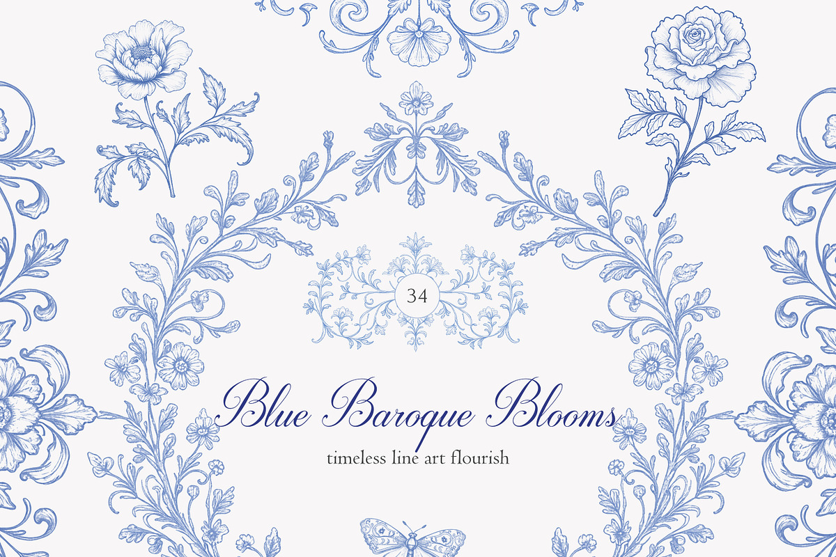 Vintage Floral Bundle, an Object Illustration by studioequinox (Photo 39 of 65)
