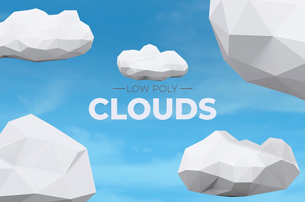 Low Poly Clouds, an Object Graphic by Medialoot