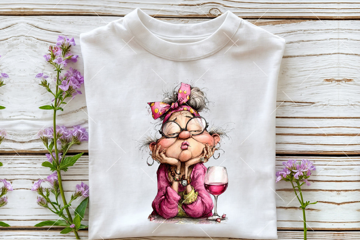 Funny Old Lady Clipart, an Illustration by OK Design (Photo 5 of 6)