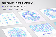Drone Delivery Icons Set | Concept, an Outline Icon by Alex Blogoodf (Thumbnail 5 of 11)