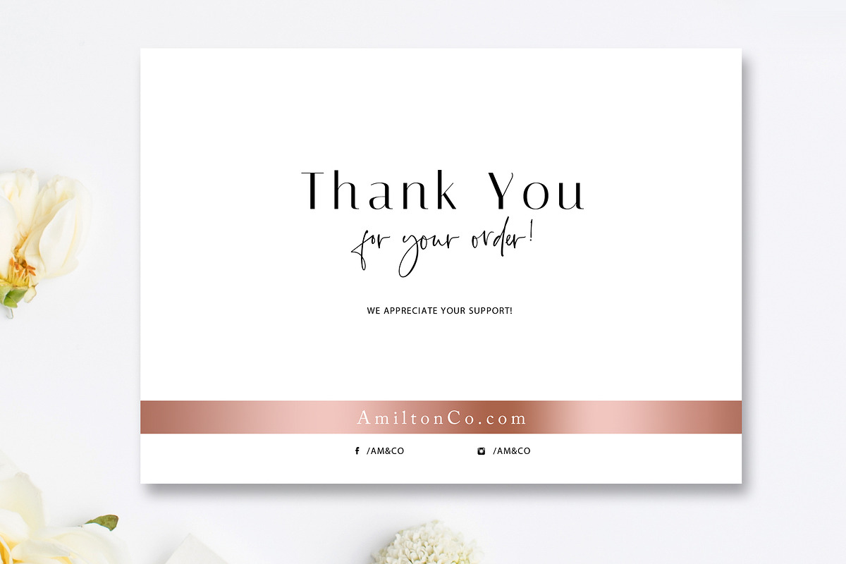 Beauty Thank You Card Template, a Card Template by Marham Labeling Co (Photo 4 of 4)