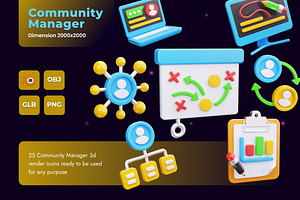 Community Manager 3D Icon