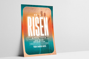 He is Risen Easter Flyer/Poster