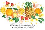 Fruits & Flowers Set, an Illustration by Marina.Markizova (Thumbnail 3 of 5)