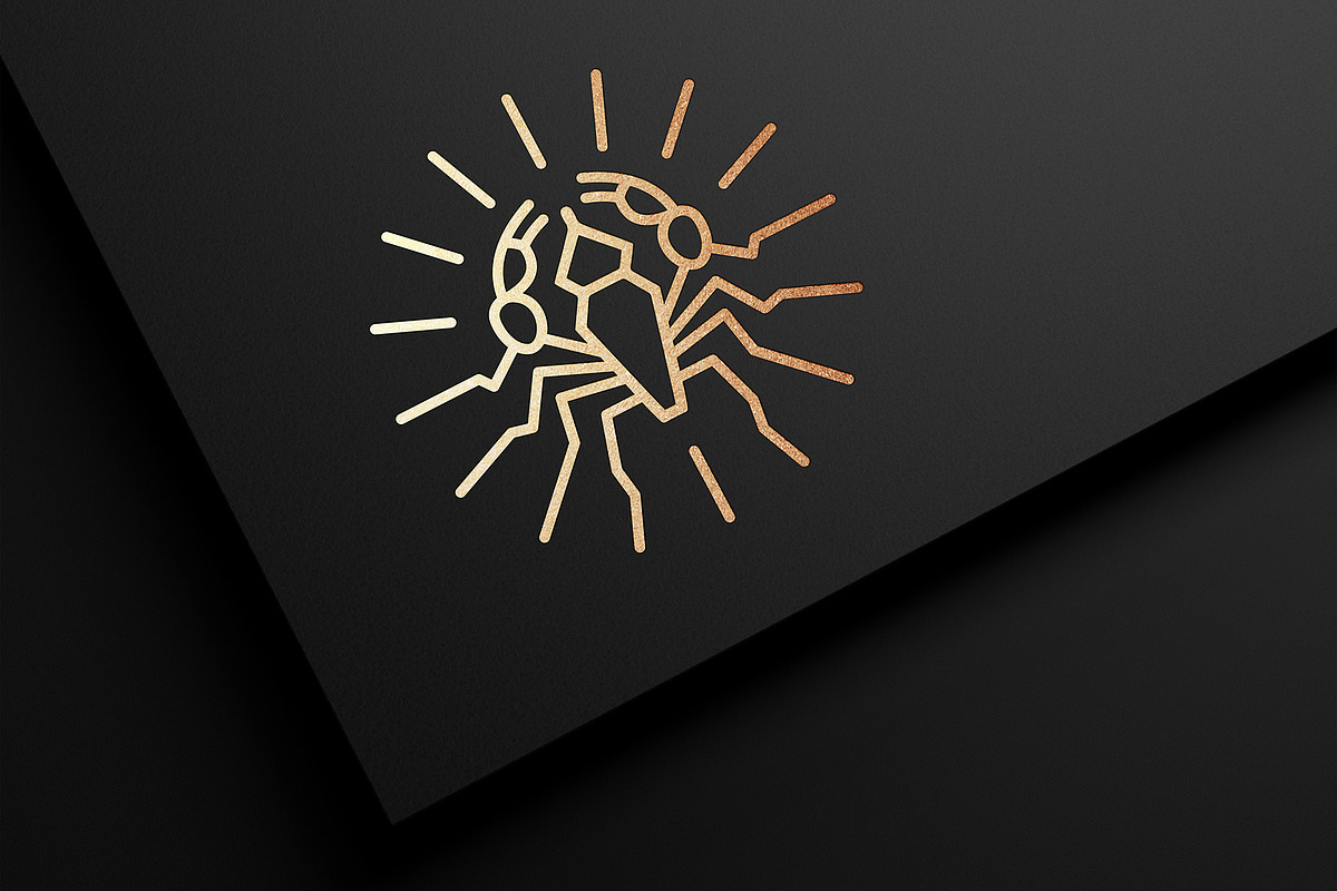 Creative Scorpion and Sunrays logo, a Branding & Logo Template by Shahjhan (Photo 4 of 4)