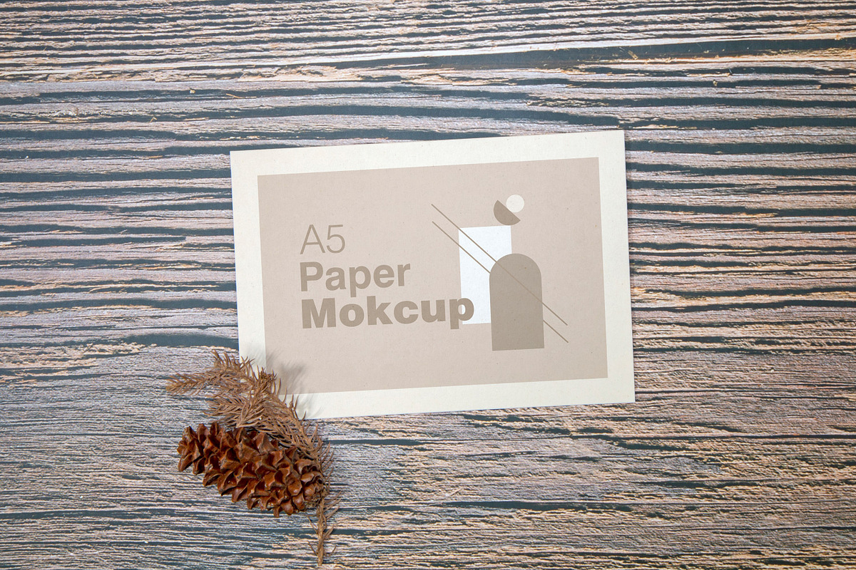 A5 Paper Mockups with autumn themes, a Print Template by shahsoft (Photo 2 of 3)