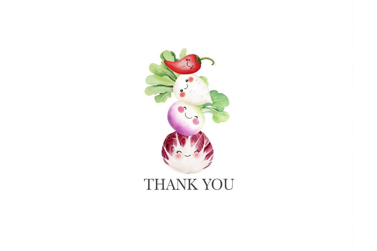 Cute Vegetables Watercolor Clipart, an Illustration by CharmClipart (Photo 10 of 10)