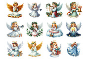 Christmas Angel Clipart Bundle, a Graphic by CitraGraphics (Thumbnail 2 of 3)