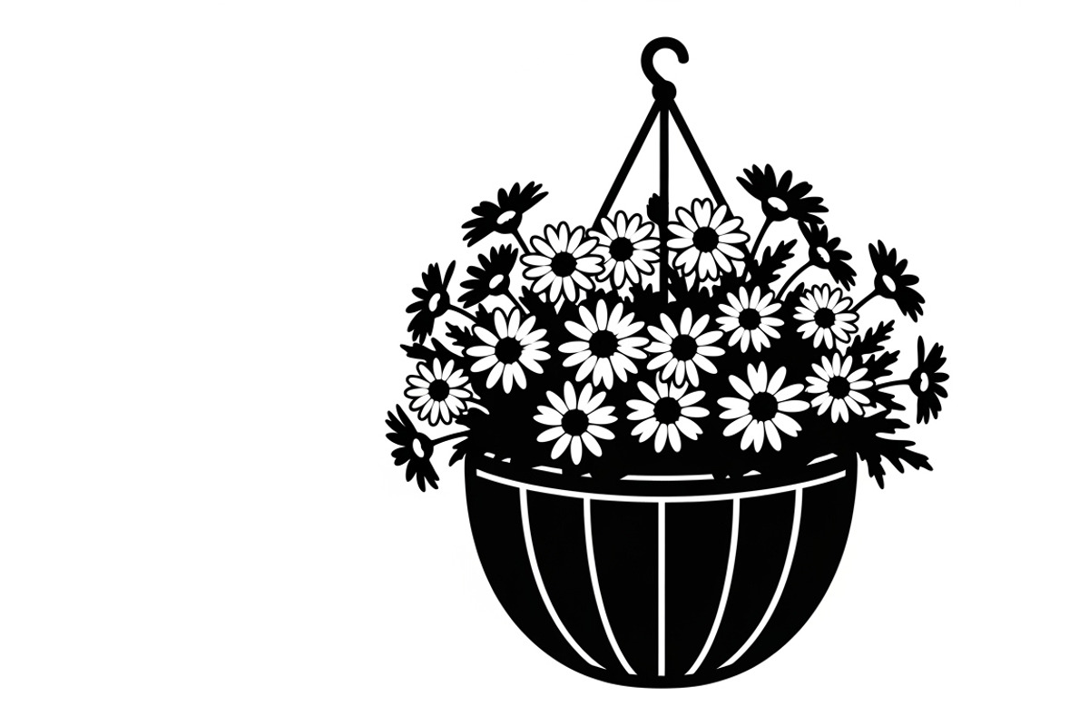 Charming flower basket wall art, an Illustration by Amazin_art (Photo 30 of 32)