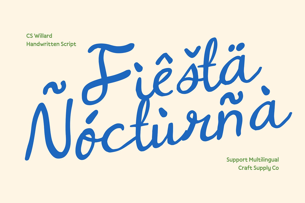 CS Willard – Whimsy Script Font, a Script Font by Craft Supply Co. (Photo 6 of 8)