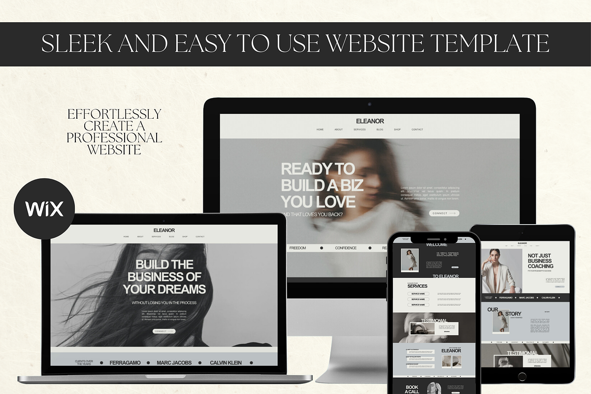 Wix Website Template Small Business, a Wix Template by Branding Babe Co. (Photo 2 of 10)