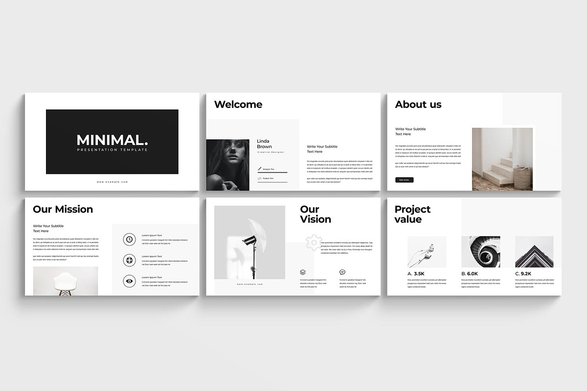 Creative Minimal Presentation Design, a Presentation Template by ...