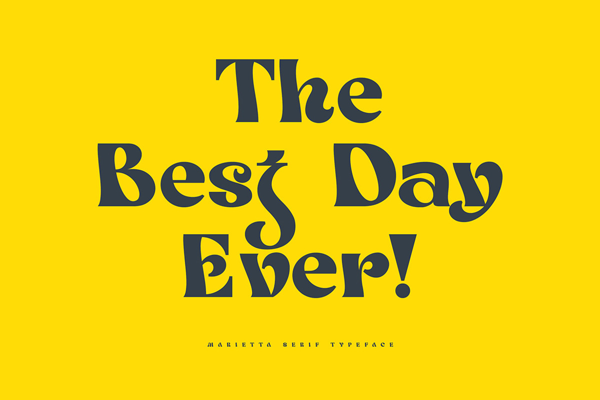 Marietta - Groovy Serif Font, a Serif Font by Cruzine (Photo 6 of 10)