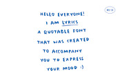 Lyrics | A Quotable Font, a Script Font by Andika Fez (Thumbnail 2 of 10)