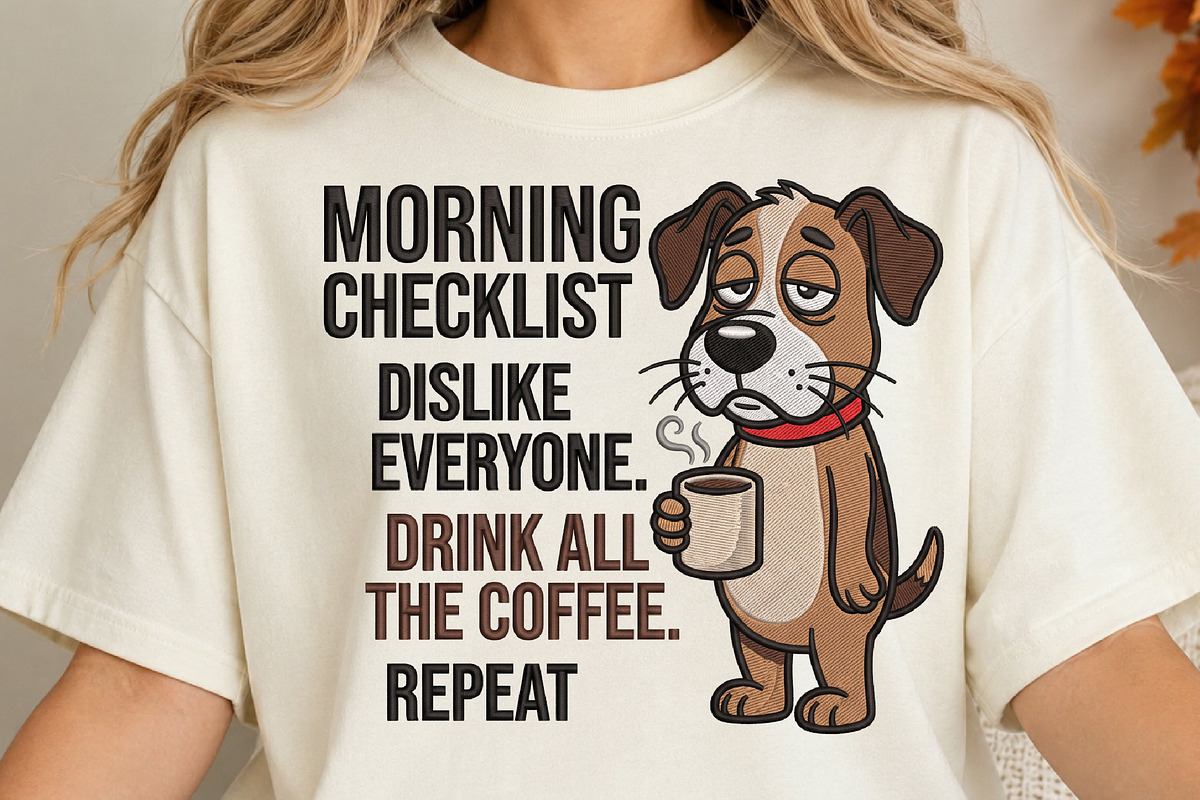 Funny Coffee Dog Morning PNG, an Object Illustration by DreamCafeArt (Photo 4 of 6)