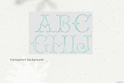 Teal crest monogram letters clip art, a Decorative Illustration by GrafikBoutique (Thumbnail 2 of 3)