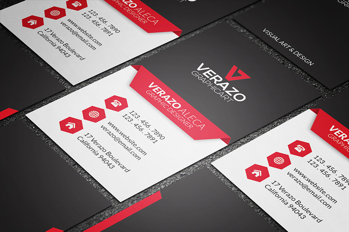Bold & Modern Business Card, a Business Card Template by Verazo (Photo 3 of 4)