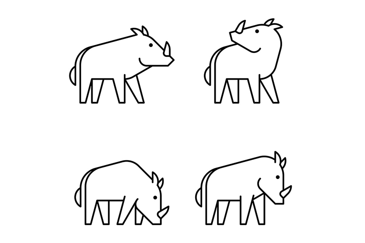 Warthog Logo, a Graphic by NataliiaVolyk (Photo 3 of 6)