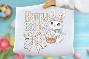 Preppy Happy Easter Png, an Illustration by Designking