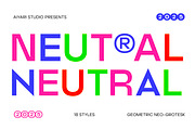 Neutral Font Family, a Sans Serif Font by Aiyari (Thumbnail 1 of 15)