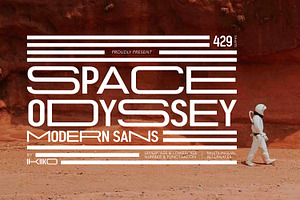 Space Odyssey -  Modern Sans, a Sans Serif Font by ikiiko