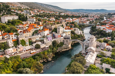Cityscape of Mostar