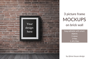 Brick Wall Frame Mockup