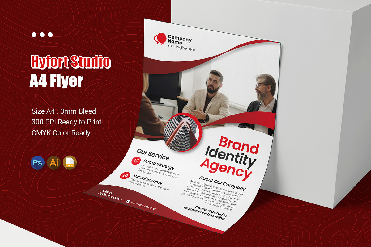 Hyfort Studio - Flyer, a Flyer Template by Esensifiksi.studio (Photo 1 of 3)