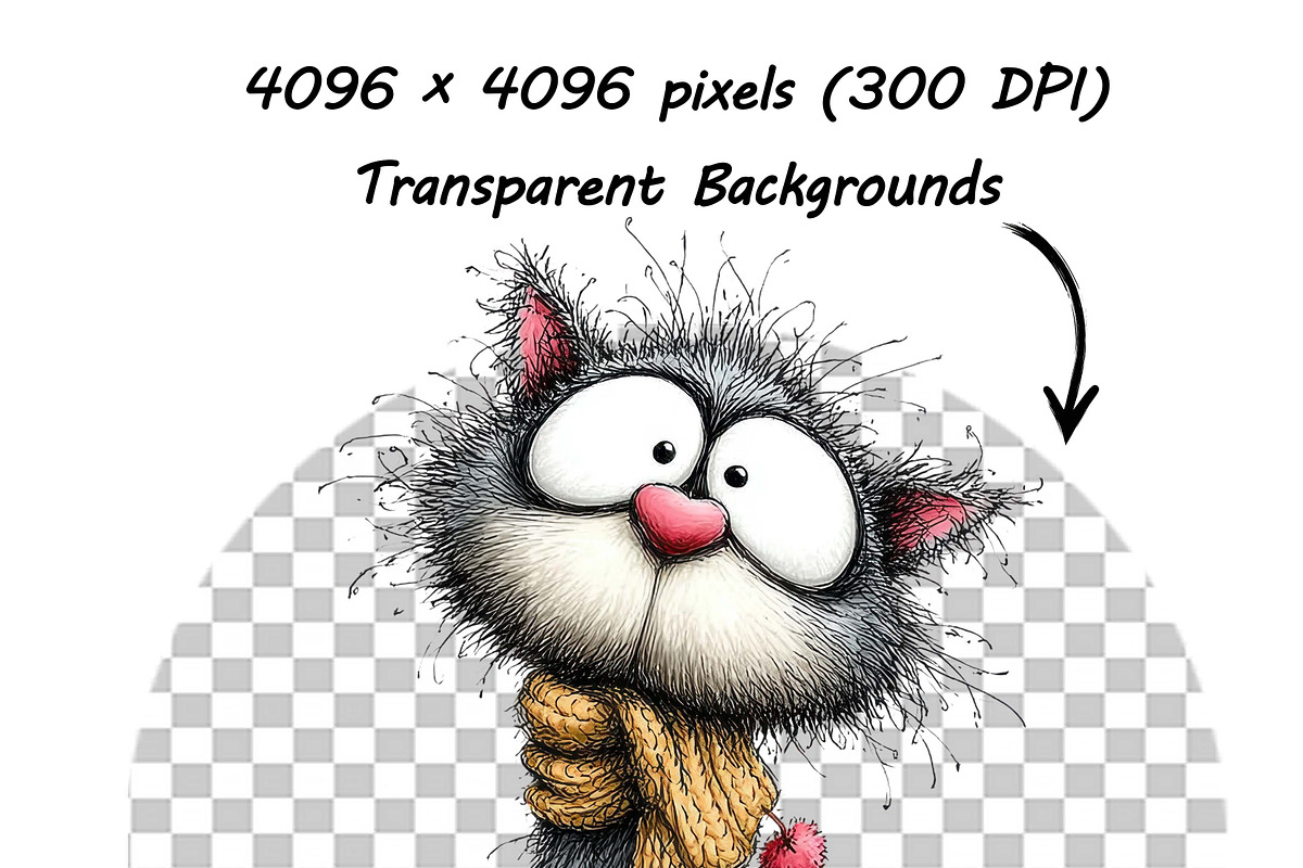 Whimsical Cat Birthday Clipart Set, an Illustration by one-touch (Photo 14 of 16)