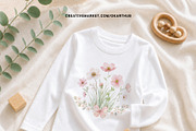 Pink Wildflower Butterfly Clipart, a Decorative Illustration by OKArtHub (Thumbnail 2 of 11)
