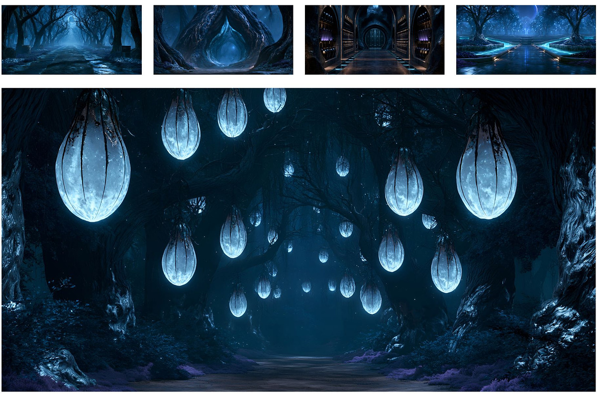 Orchard of Forgotten Moons Cliparts, a Decorative Illustration by ThatsDesignArt (Photo 10 of 14)