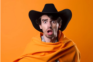 Surprised Cowboy Halloween Party