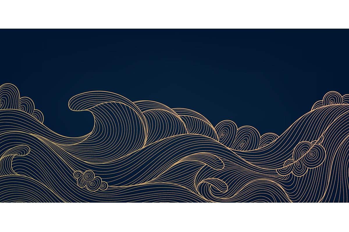 Water And Waves Golden Backgrounds, a Background Graphic by Marylia (Photo 19 of 22)