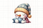 Funny Snowman Winter Hat Clipart, an Illustration by CrexoraLab (Thumbnail 4 of 5)