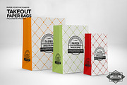 Paper Takeout Bags 3 Sizes Mockup, a Packaging Mockup by INCDesign (Thumbnail 5 of 7)