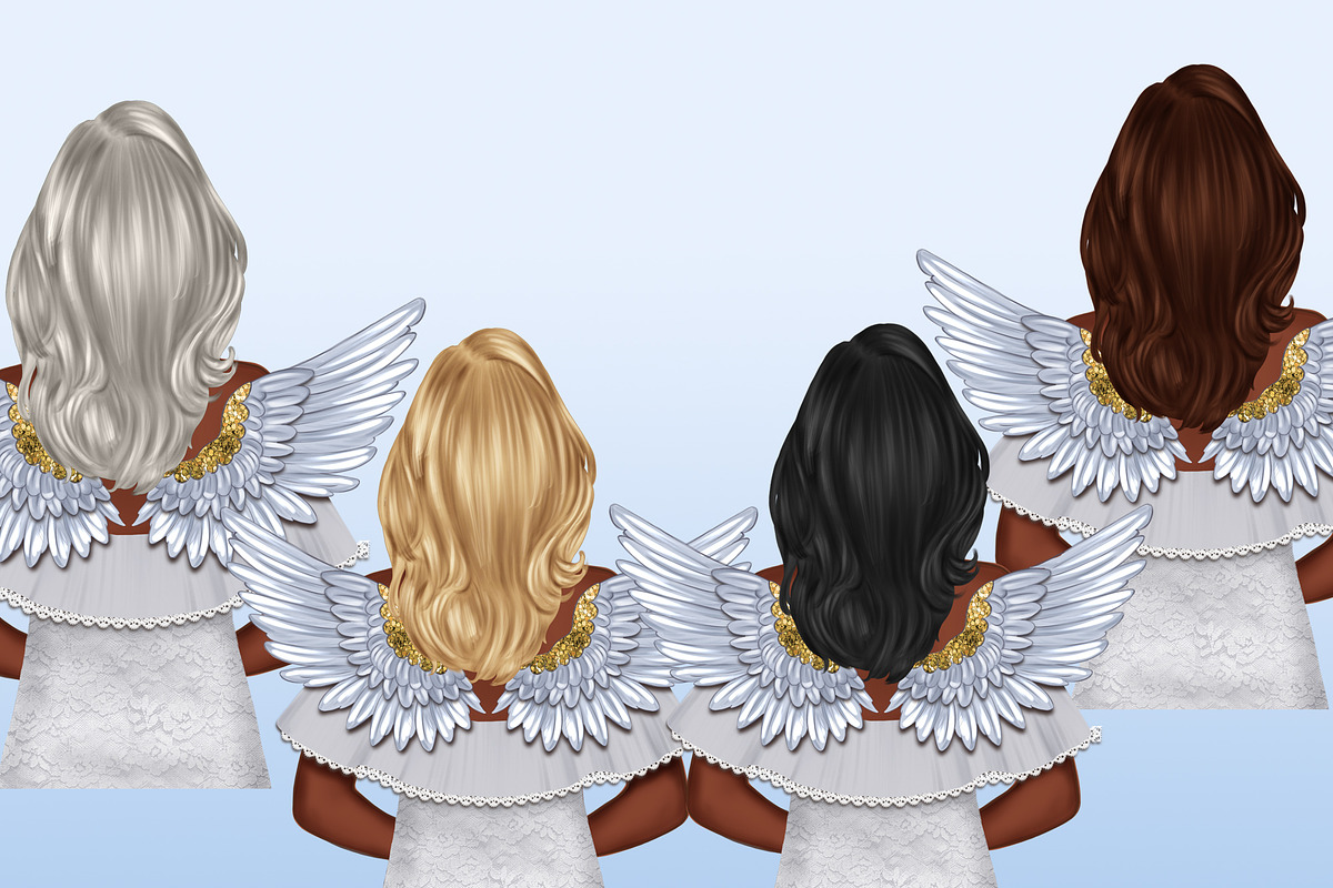 Angel Girl Memorial Cliparts, an Illustration by The GG Shop (Photo 2 of 8)