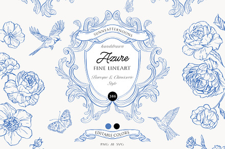 Azure Baroque LineArt
