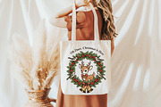 Vintage Christmas PNG, Deer, a Graphic by Libby Wishes (Thumbnail 4 of 6)