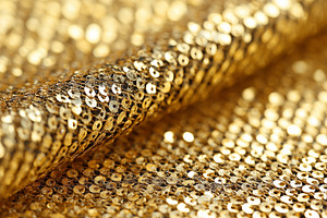 Luxurious golden sequin fabric, a Background Photo by MistyDay