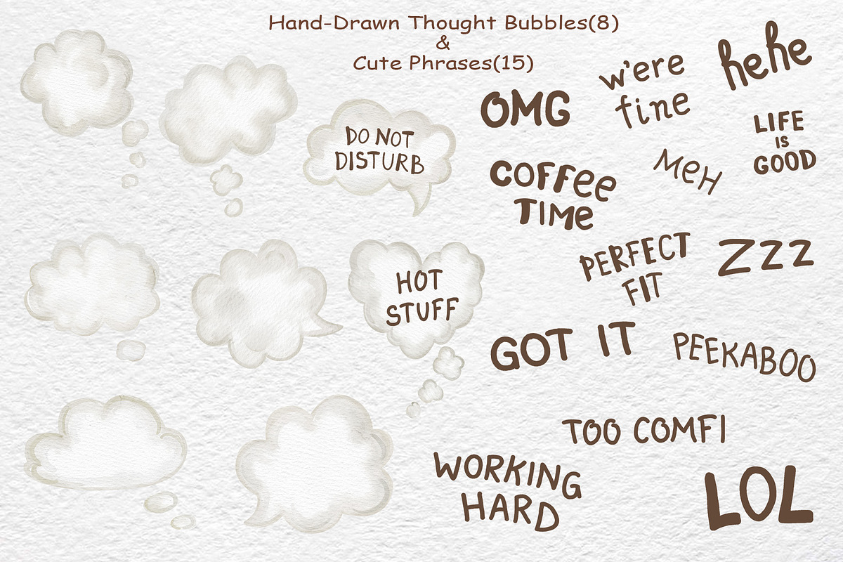 Funny Cats & Thought Bubbles - Quirk, an Animal Illustration by Watercolor dreams (Photo 4 of 6)