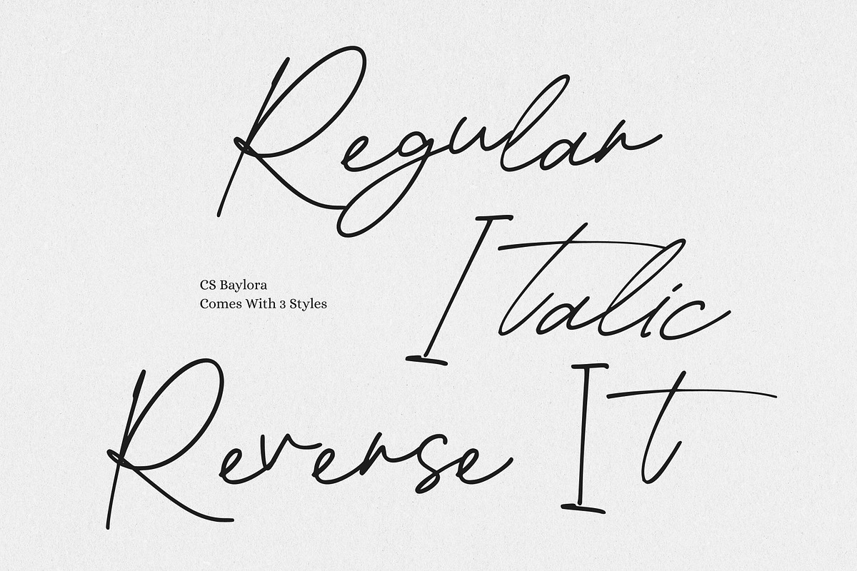 CS Baylora – Signature Script Font, a Script Font by Craft Supply Co. (Photo 7 of 8)