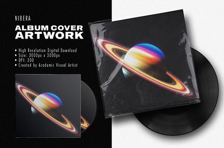 Cover Art - Retro Sci-Fi Saturn, an Illustration by Nibera
