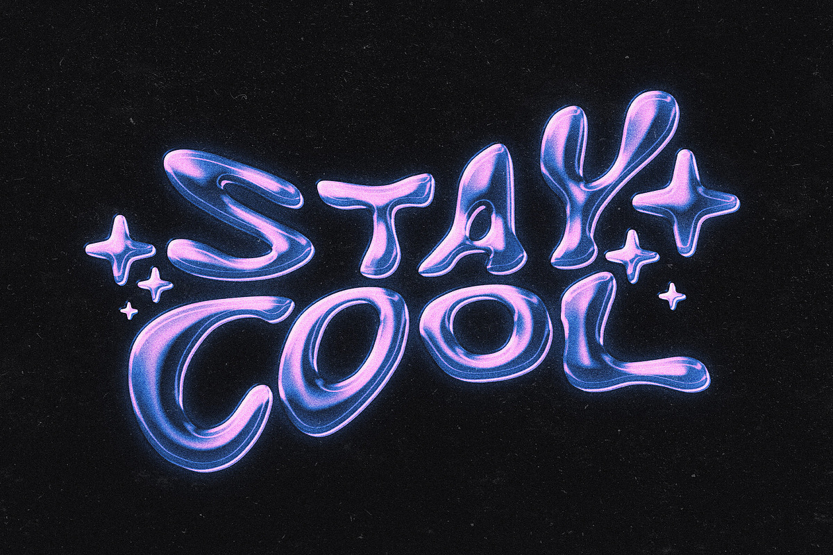 Retro Style Chrome Text Effect, a Layer Style Add-On by Design Squad (Photo 3 of 5)